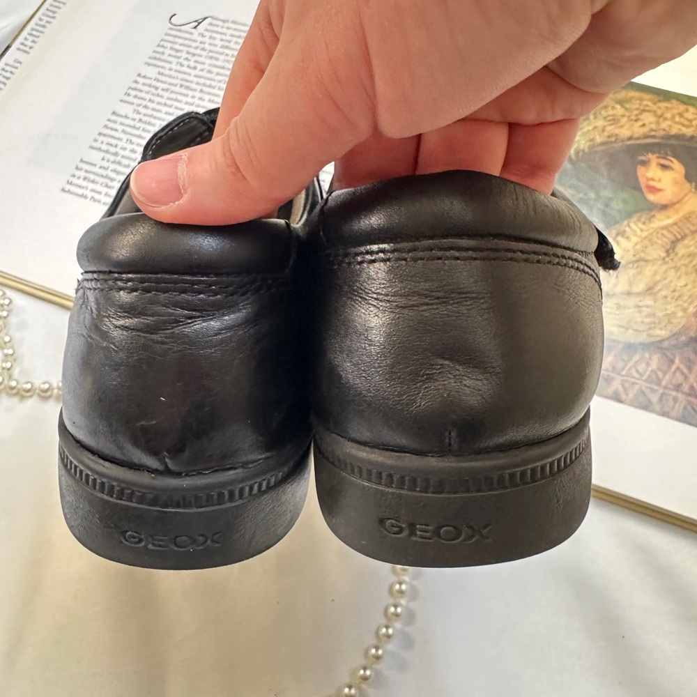 Geox Women's Black Leather Loafers - Picture 4 of 14